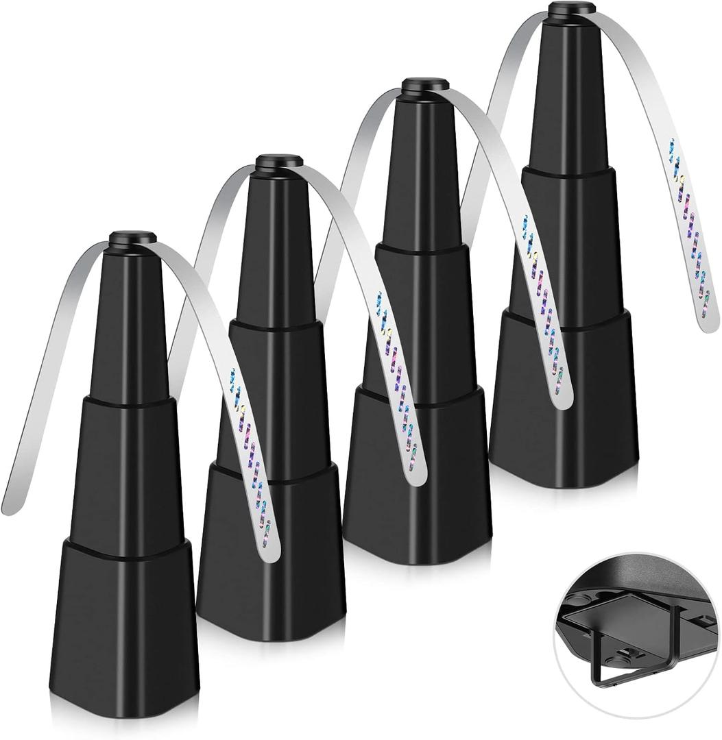 Fly Fans for Tables, Fly Fan Outdoor Indoor Keep Flies Away, Table Top Spinner with Holographic Blades, Flies Deterrent for Picnic, Restaurant, Party, Home, BBQ (4 Pack)