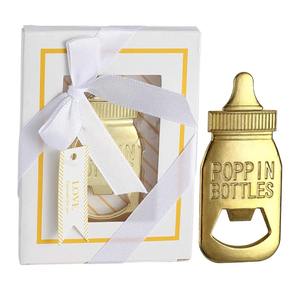 YFS 6 Pcs White Bottle Opener Baby Shower Return Gifts for Guest, Rose Gold Feeding Bottle Opener Wedding Favors,Super cute Party Favors Gift