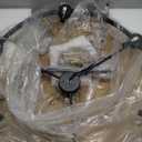 COCOSTAR Black Beaded Chandelier Boho Ceiling Light Fixture, Candle Wagon Wheel Chandeliers with 6-Light,Modern Farmhouse Hanging Lighting with Wooden Bead Pendants for Dining Room, 28 Inch