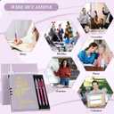 Team Employee Appreciation Gift Set A6 Leather Journal Notebook Pen with Present Box Thank You Gift for Valentine Office Coworker Staff Teacher Nurse Volunteer Women Men(Purple,Thank You)