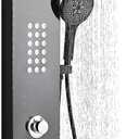 Shower Panel Tower System,Rain Shower Head Rainfall
Waterfall Shower,Handheld High Pressure Rain Massage System(Black)