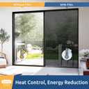 rabbitgoo One Way Window Privacy Film Window Tint for Home, Reflective Mirror Sun Blocking Heat Control UV Protection See Out Not in Office Door Covering, Black Silver, 35.4 in X 32.8 Feet