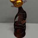 Cat Wine Rack Holder - Elegant Metal Wine Decor for Kitchen & Cat Lovers, Unique Wine Gifts for Women with Feline Themed Tabletop Display