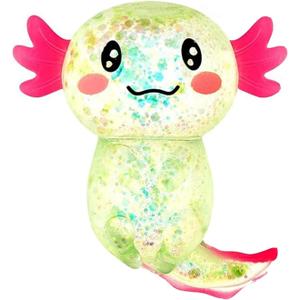 Sezua Squishy Fidget Stress Ball - Taba Squishies Squeeze Sensory Axolotl Toys, Axolotl Squishy Sugar Stress Ball Toys for Adults Kid, Glitter Salamander Gift for Party Birthday Christmas