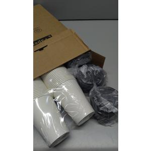 RACETOP [100 pack] Disposable Coffee Cups with Lids 12 oz, Hot Paper Cups with Lids, To Go Cup with Lid