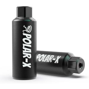 Volo Polar-X Bike Pegs BMX Accessories 3/8 Inch 1 Pair Solid Axles Rear Front Foot Resting Street Stunt Aluminum Alloy Non-Slip Light Weight Bicycle Kids Cycling Scooter (Black)