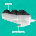 Coolant Reservoir Tank Front Engine with Cap 603-217 Compatible with 2005 2006 2007 F250 F350 F450 F550 Super Duty Excursion 5.4L,6.0L,6.8L Replace 3C3Z8A080AE 6C3Z8A080B