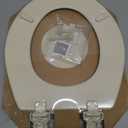 Mayfair Cameron Bone Toilet Seat, Non Slip Heavy Duty Wood, Easy Clean, Made in USA, Round