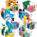CLEARSPACE Plastic Storage Bins With lids Perfect Kitchen Fridge Organizer, Pantry Organization, Cabinet Organizers (8 Pack)