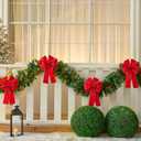 JOYIN 3 PCS Christmas Red Velvet Bows 14" x 12", Large Xmas Golden Edged Red Velvet Bow Tree Decor for Christmas Home Wreath Decoration