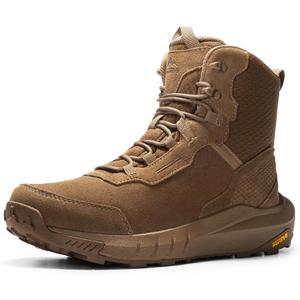 NORTIV 8 Men's Waterproof Tactical Work Winter Boots Cushion Sole Lightweight Leather Non-Slip Combat Boots with Arch Support for Military Motorcycle Hiking HydroRange, Size 8.5, Coyote