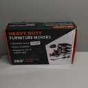 2000 lb Capacity - Heavy Duty Furniture Movers with Wheels and Moving Dolly, Includes Furniture Lifter Jacks Tool Set, Gliders, Sliders, 5 Rollers Casters Cart. Easily Move Furniture, Piano, Equipment (6.9" x 6.9", Black)