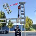Ground Support Top Section for Box Truss Chain Hoist Fits，Suitable for 8x8inch Trussing，Square Tube-Steel Material