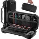 KCKTR Nintendo Switch 2 Carrying Case (2025), Hard Shell Protective Travel Portable Pouch Holds 24 game cartridges, with Game Card Slots & Inner Pocket for Accessories, Black