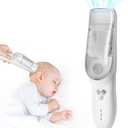 Cordless Baby Hair Clippers, Vacuum Hair Clipper for Baby Fine Hair, Baby Hair Clipper Quiet Hair Clipper for Baby, Hair Clipper Auto Suck Snipped Hair, IPX7 Waterproof Rechargeable (White)