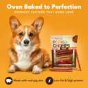 Pork Chomps Dog Chews, 5 Inch Munchy Sticks, 50 Count - Assorted Flavors: Roasted Pork, Chicken, & Bacon - Long-Lasting Treats for Dogs - High Protein, Low Fat, Healthy & Delicious Chews (1 Pack) (EXP 05/29/28)