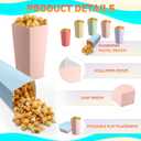 Jingmore 60 Pcs Large Pastel Popcorn Boxes Easter 7.8 Inches Tall Popcorn Container Assorted Color Snack Candy Buckets Holders for Wedding Movie Night Birthday Party Decorations