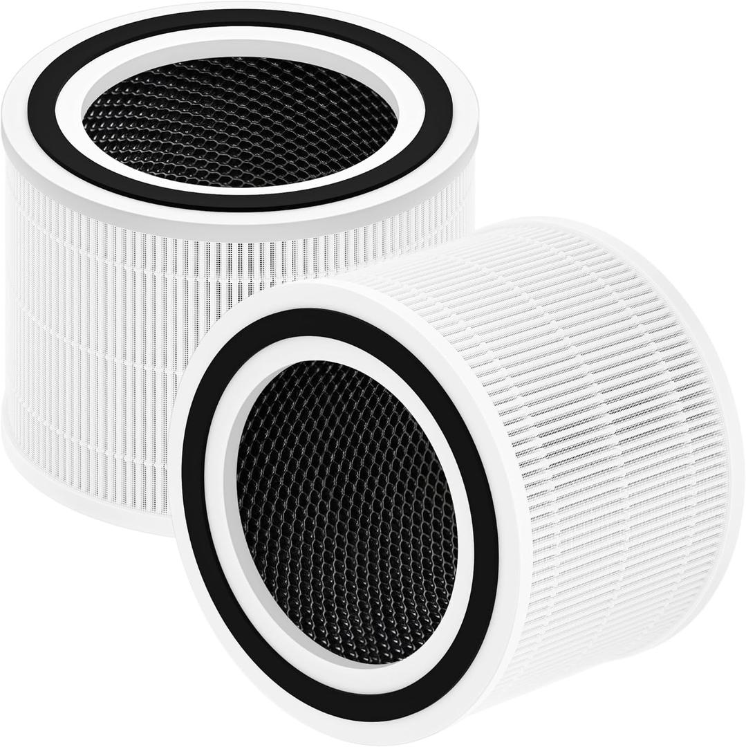 Core 300 Replacement Filter for Levoit Air Purifier Core 300-rf Core 300s, 3-in-1 Pre, H13 True HEPA, Activated Carbon Filtration System, Pack of 2 (White)