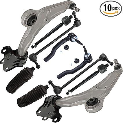 Detroit Axle - 10pc Front End Suspension Kit for 2015-2021 Ford Edge
2016-2018 Lincoln MKX, 2 Lower Control Arms with Ball Joint 2 Sway Bar Links 4 Inner Outer Tie Rods 2 Boots Replacement
