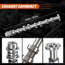 Exhaust Camshaft Compatible with Hyundai Elantra Kona Veloster 2017-2021Fit For Kia Forte Seltos Soul 2017-2021, Replaces#24200-2E074 24200-2E084