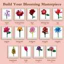 Flower Building Blocks Set, 1329PCS Everlasting 14-Style Floral Bouquet Kit, DIY Assembled Colorful Flower Decor for Home/Office, Mothers Day Birthday Gift/Anniversary