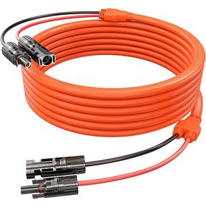 50Ft 10AWG Solar Panel Extension Cable - Tonton 6mm One-Piece Solar Wire with IP68 Male and Female Connectors, Heavy-Duty PV Cable for Home, RV, and Photovoltaic Systems (10AWG 50FT 15M)