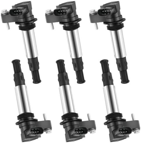 MAS Set of 6 Ignition Coil Pack Compatible with 2004-2009 Chevy Buick Cadillac GMC Saab Saturn Enclave Traverse CTS STS 9-3 V6 2.8L 3.6L Replacement For C1508 UF375 D501C D510A 5C1551