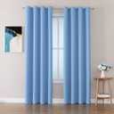 ChrisDowa Grommet Room Darkening Curtains for Bedroom and Living Room - 2 Panels Set Thermal Insulated Blackout Curtains (Sky Blue, 52"W x 72"L )