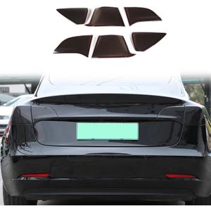 Car Rear Tail Light Cover Tail Lamp Shell Shade Compatible with Tesla Model 3 Model Y 2016-2022 Smoked Taillight Shell Trim Cover Tail Light Lamp Cover Guard Trim Frame Protect Decorative Accessories