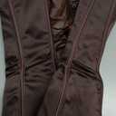 Kaei&Shi Strapless Sheer Mesh Corset, Push Up Shapewear Corsets Top For Women Lace Up Fit Size 4-6 (Brown)