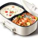 Stariver Hot Pot Electric with Divider, 7L Shabu Shabu Pot, 2-Temp Control (Separate Settings per Side) Non-Stick Hotpot Pot Electric, Perfect for Family Dinners & Parties