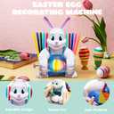 JOYIN Motorized Easter Egg Decorator Kit, Easter Busy Bunny Egg Spinner Whirler Decorating Machine with 10 Non-Toxic Markers for Kids Craft Activities
