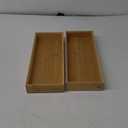 mDesign Wooden Bamboo Drawer Organizer - 15" Long Stackable Storage Box Tray for Kitchen Drawers/Cabinet - Utensil, Silverware, Spatula, and Flatware Holder - Echo Collection - 2 Pack, Natural Wood