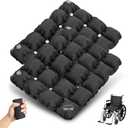 ONTYZZ Waffle Cushion Inflatable Seat Cushions Wheelchair Air Pad for Pressure Relief Breathable, Two Pack Black