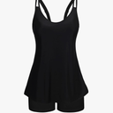 Arolina Tankini Swimsuits for Women Tummy Control Two Piece Bathing Suits Flowy Swim Tops with Boy Shorts Size XL