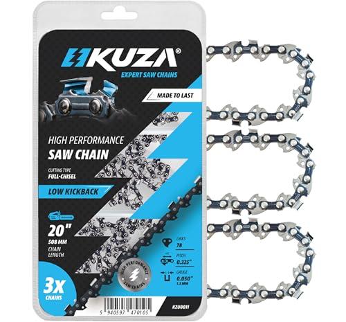 20 Inch Chainsaw Chain 0.325" Pitch, 050" Gauge, 78 Drive Links, German Steel, fits Echo CS-490/440, Craftsman S205/CMXGSAMY462S, PP4620AVX, Milwaukee M18 FUEL - 20BPX78CQ, Remington, Ryobi and More