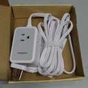 Ultra Thin Flat Extension Cord 10 FT, TESSAN Small Flat Plug Power Strip with 3 USB Charger (1 USB C), 3 Outlets Desk Charging Station, 10 Feet Long Slim Plug for Travel, Dorm Room, Office Essentials (Gray)