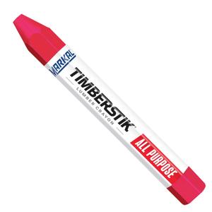 Markal 200 Lumber Crayon Economical Wax Based Marker, 1/2" Hex, 4-5/8" Length, Red (Pack of 12)