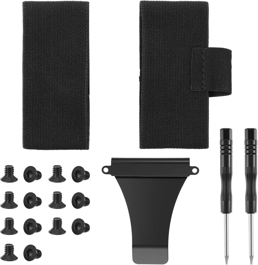 Wallet Elastic Band Replacement - Replacement Screws, Screwdriver, Metal Clip, Elastic Cash Straps - Stainless Steel Universal Compatibility Wallet Repair Kit