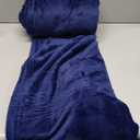 JIAHANNHA Fleece Blanket King Size Navy Blue 108 by 90 Inches Throw Blankets for Bed Sofa Couch 280GSM,Super Soft Cozy and Luxury Bed Blanket for All Season