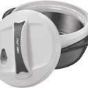 Pinnacle Large Insulated Casserole Dish with Lid 3.6 qt. Elegant Hot Pot Food Warmer/Cooler -Thermal Soup/Salad Serving Bowl Stainless Steel Hot Food Container Best Gift Set for Moms (Black)