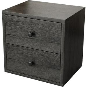 Magic DIY Cube Storage Organizer Stackable Cubes for Home Books Clothes Toy-Modular Cubby Storage System-Office Cubical-Bookcase Closet (French Oak,Drawer Cube)