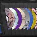 CD Visor Holder for Car, Large Capacity CD & DVD Visor Case, Vehicle Visor Storage Organizer with 12 Disc Sleeves, 1 Mesh Pocket 1 Pen Holder and & Elastic Band (Black)