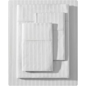 Vera Wang - King Super Soft & Breathable Premium Cotton Bedding with Matching Shams, Fade Resistant, Striped Bedding Set (Dobby Stripe Grey, King)
