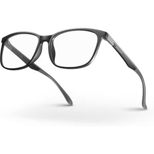 Prospek Blue Light Blocking Glasses  Clear Lens for Office&Work, Yellow/Amber Lens - Evening Use, Reduce Eye Strain, Unisex (Carbon)