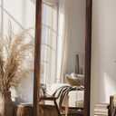 Full Length Mirror 71"x32", Rect Solid Wood Frame with Stand
Oversized Floor Mirror, Shatterproof Glass, Wall Mouted, Freestanding, Leaning, for Bedroom, Living Room, Entryway, Walnut