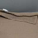 Extra Large Waffle Bath Mat, Boho Woven Modern Bath Rug Absorbent Non Slip, Ultra Soft Bathroom Mats, Machine Washable Knit Bath Rugs with Border for Bathroom, Bedroom, Kitchen, Shower, 6'x2', Beige