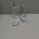 WAFJAMF Cruet Oil and Vinegar Bottles Set with Wire Caddy, Oil Container Cruet Set, Two 6 Oz. Square Glass Bottles,