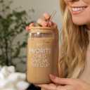 Mothers Day Gifts for Mom from Son, Mom Cup, for Dad from Daughter -16 oz Coffee Glass, Momma Gifts, Daddy Gift, Funny Mother Gift, From Favorite Child Coffee Glass