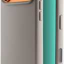 2 x TineeOwl for iPhone 17 Pro Max Magnetic Case, Camera Control Button, Compatible with MagSafe, TPU, Minimalist, Slim/Thin, Grippy - Dune Series (Stone, iPhone 17 Pro Max)